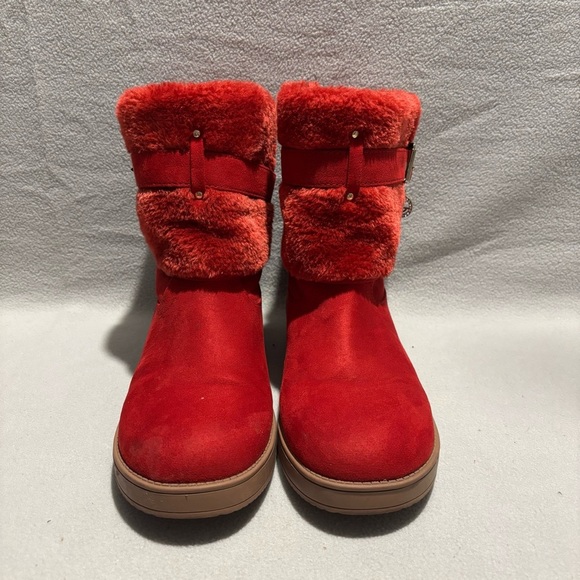 GBG Red Buckle Accent Cushioned Adlea Ankle Boots size 7 M - Picture 4 of 8